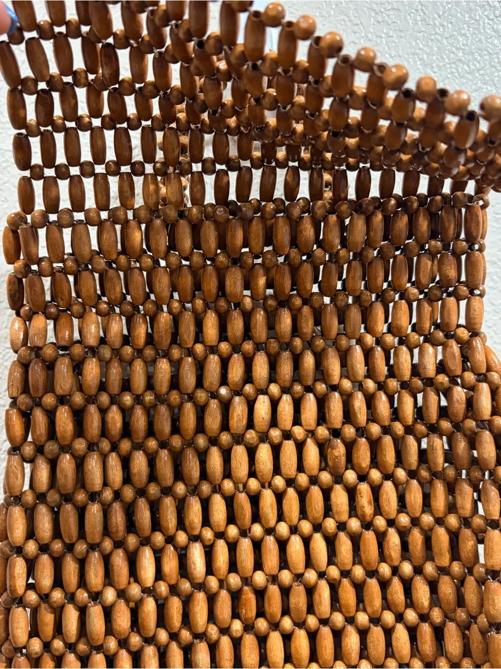 Handcrafted Brown Beaded Backpack